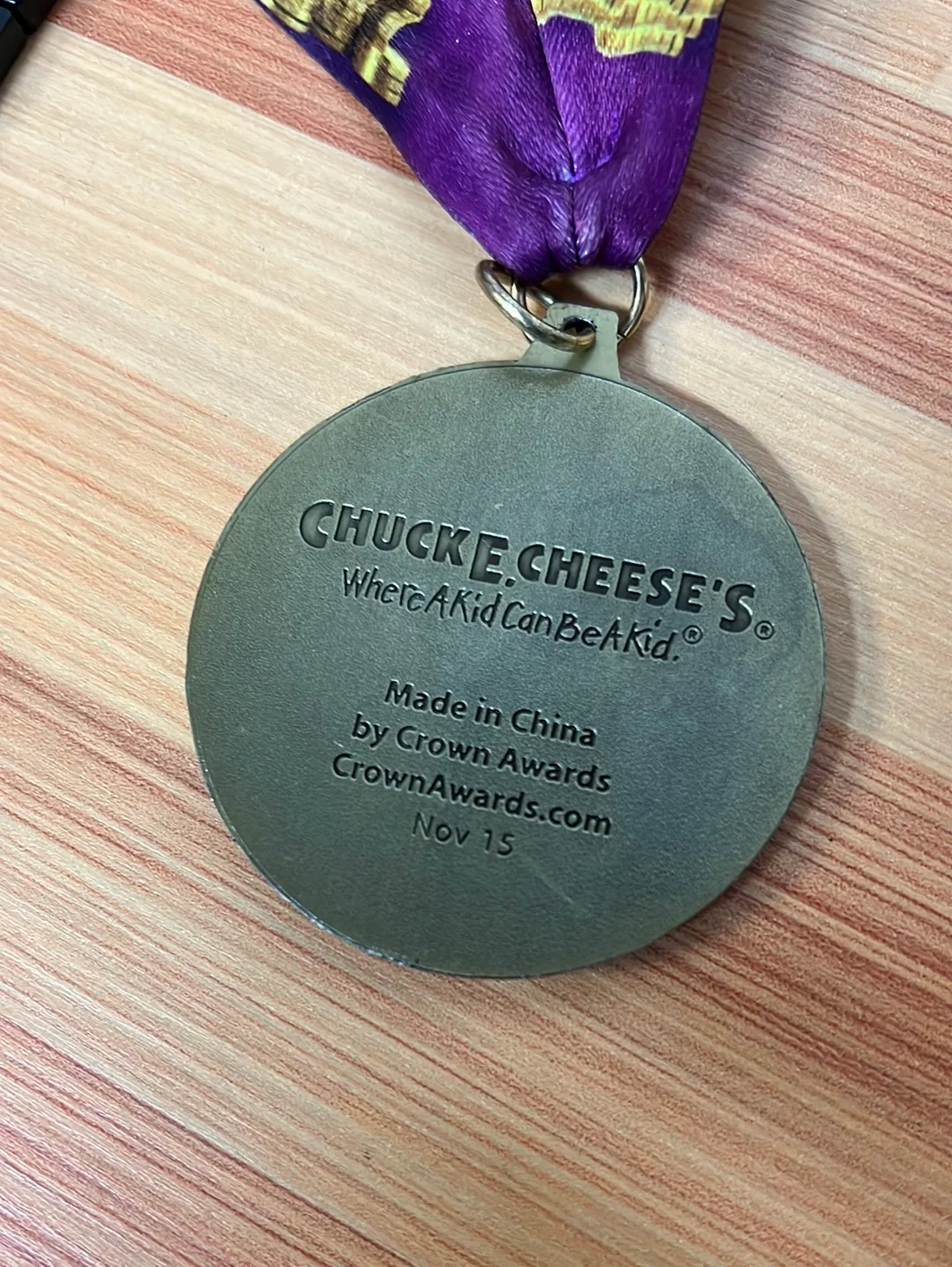 Chuck E. Cheese Birthday Medal - Image 3