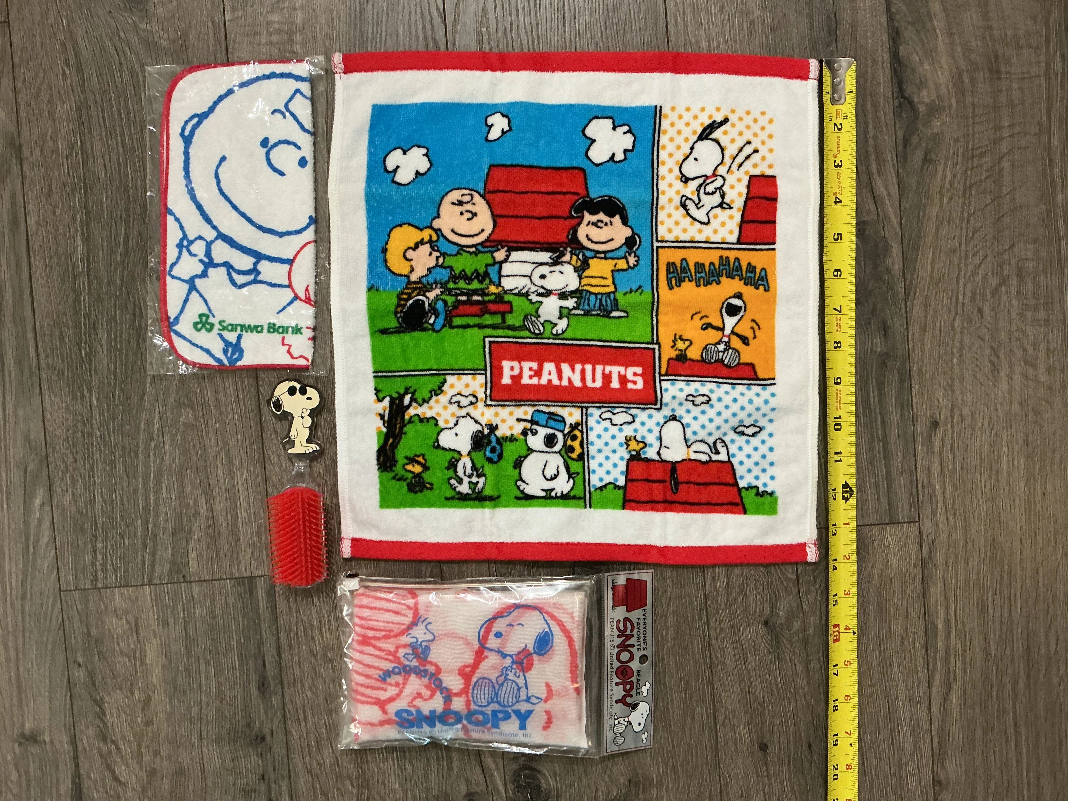 vintage Snoopy bath and grooming, bundle brush wash cloth towel, scrub￼ - Image 11
