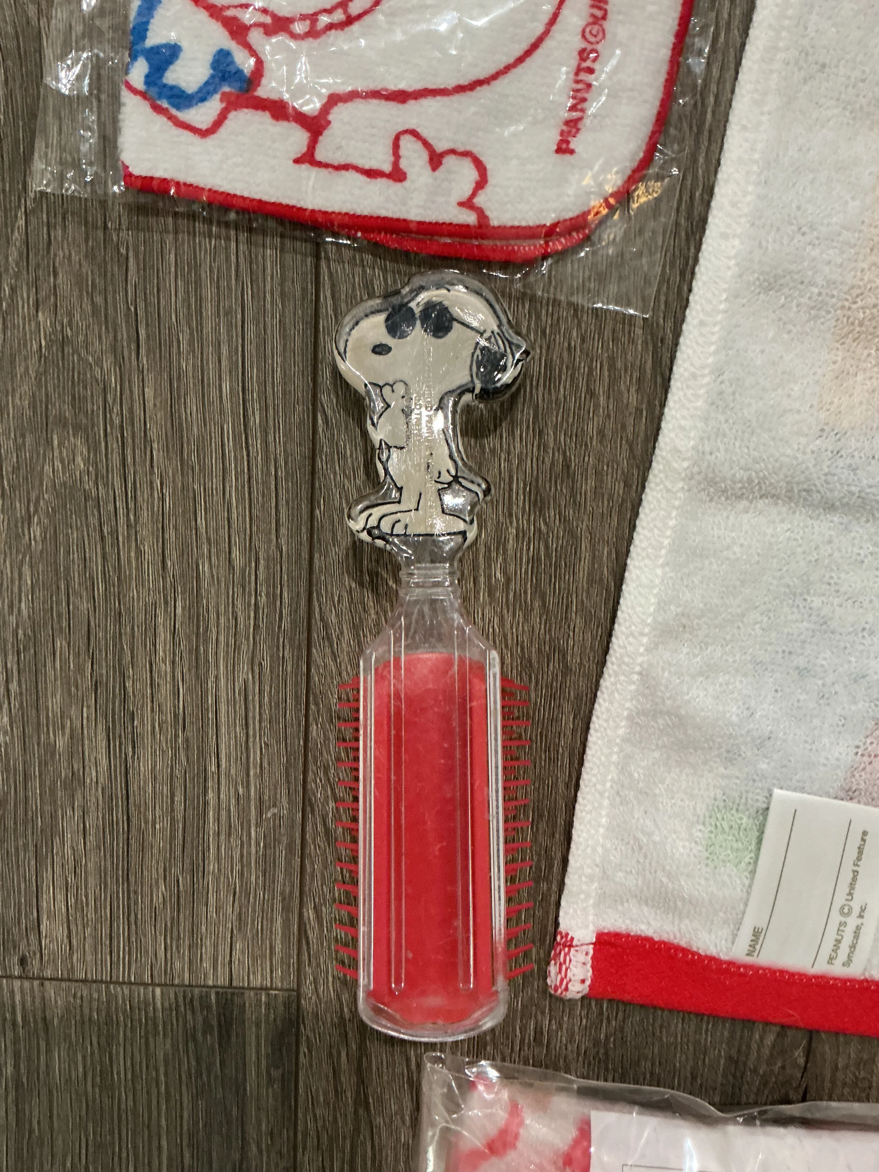 vintage Snoopy bath and grooming, bundle brush wash cloth towel, scrub￼ - Image 6