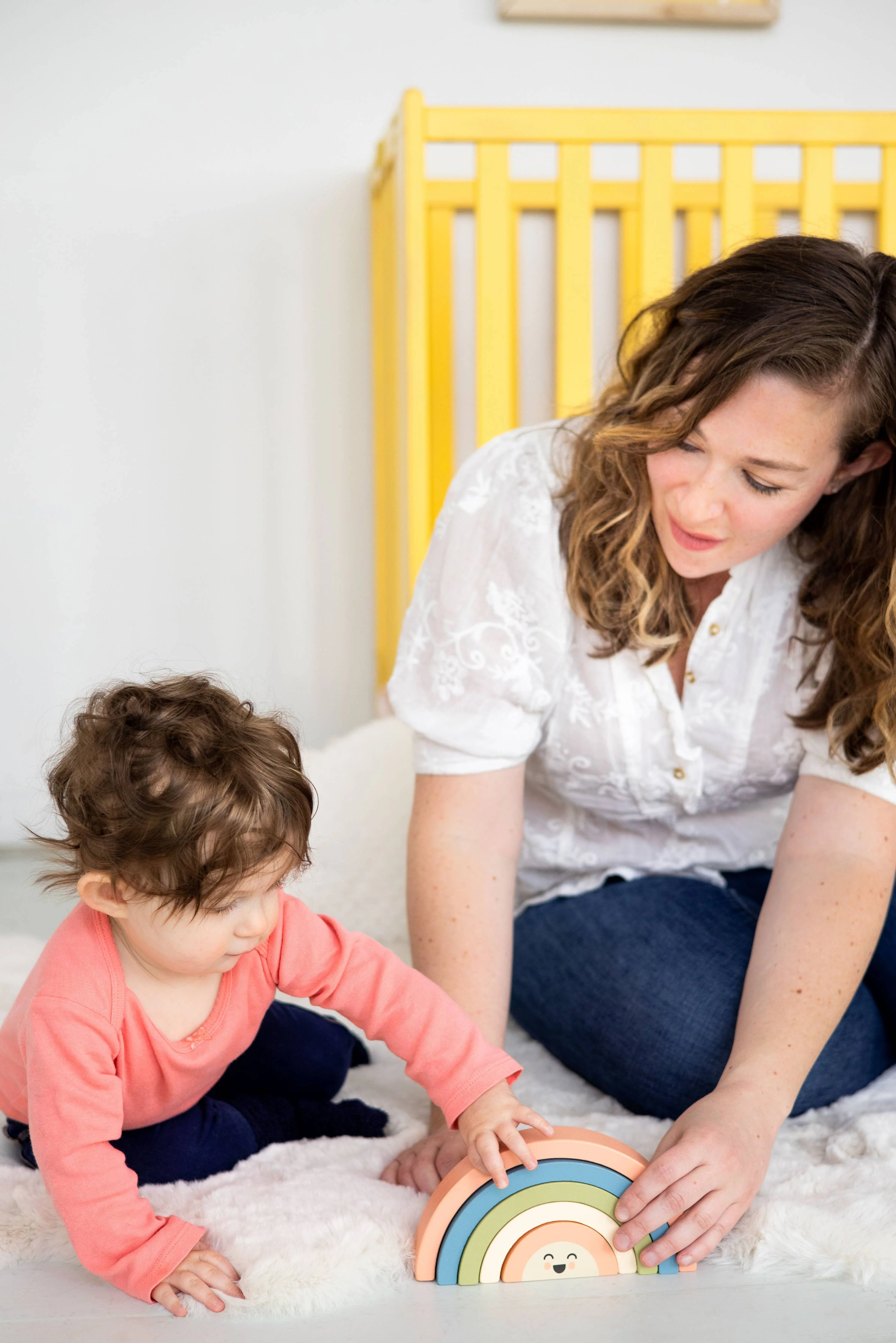 Wooden Stacking Rainbow Baby & Toddler Toy Nursery Decor - Image 7